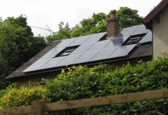 Solar panels on Wirksworth house